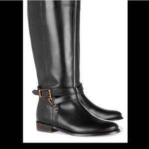 Women’s Burberry Black Leather Riding Boots Size 39 / 8.5 Adelaide
